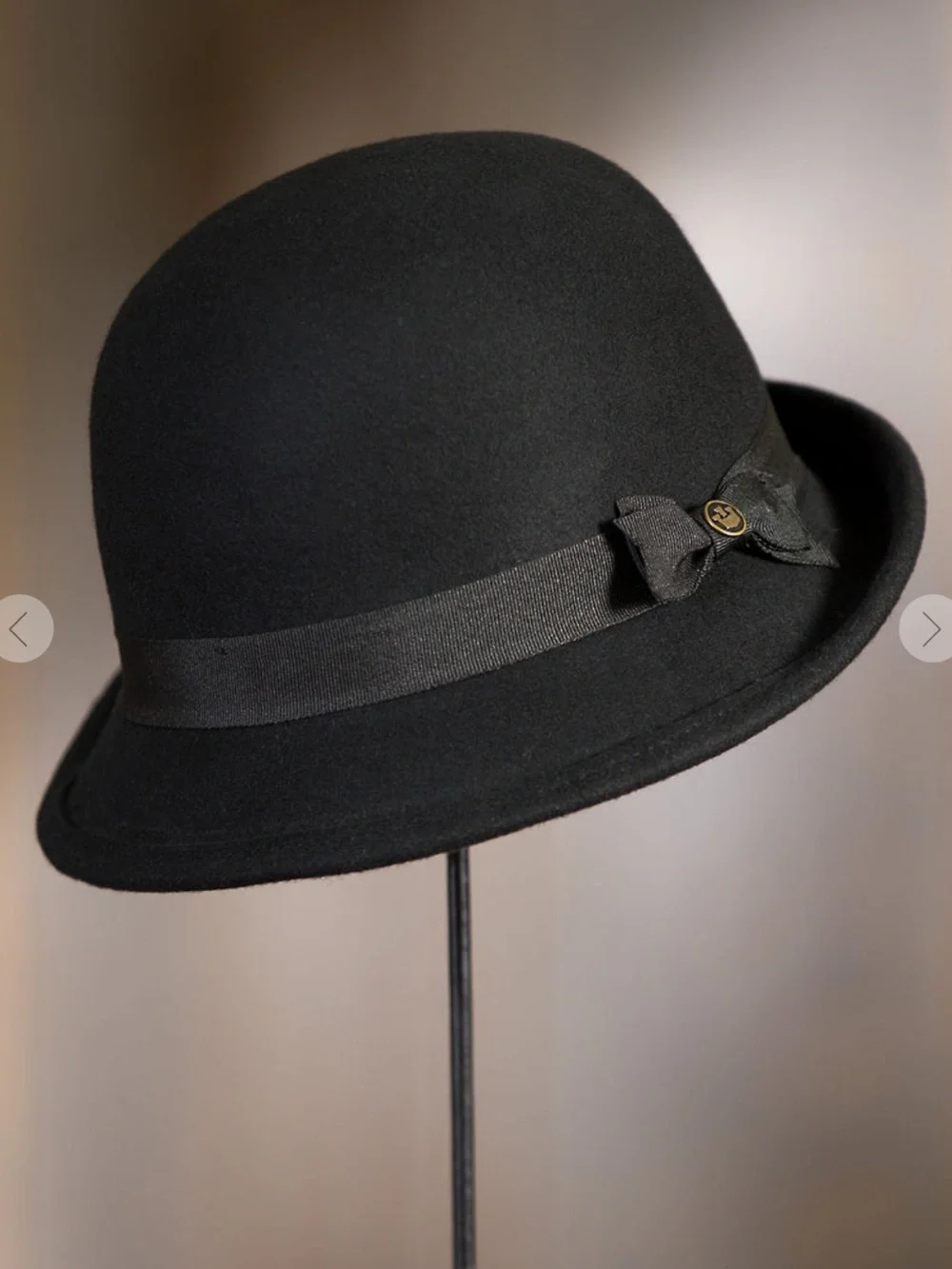 NWT Goorin Bros Ella Black Wool Bowler Hat